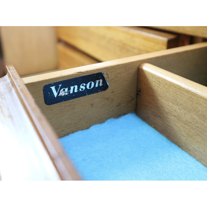 Bureau vintage en teck de Peter Hanson pour Vanson, Danois