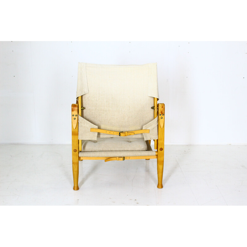 Vintage Safari chair in canvas Kaare Klint for Rud Rasmussen 1960s