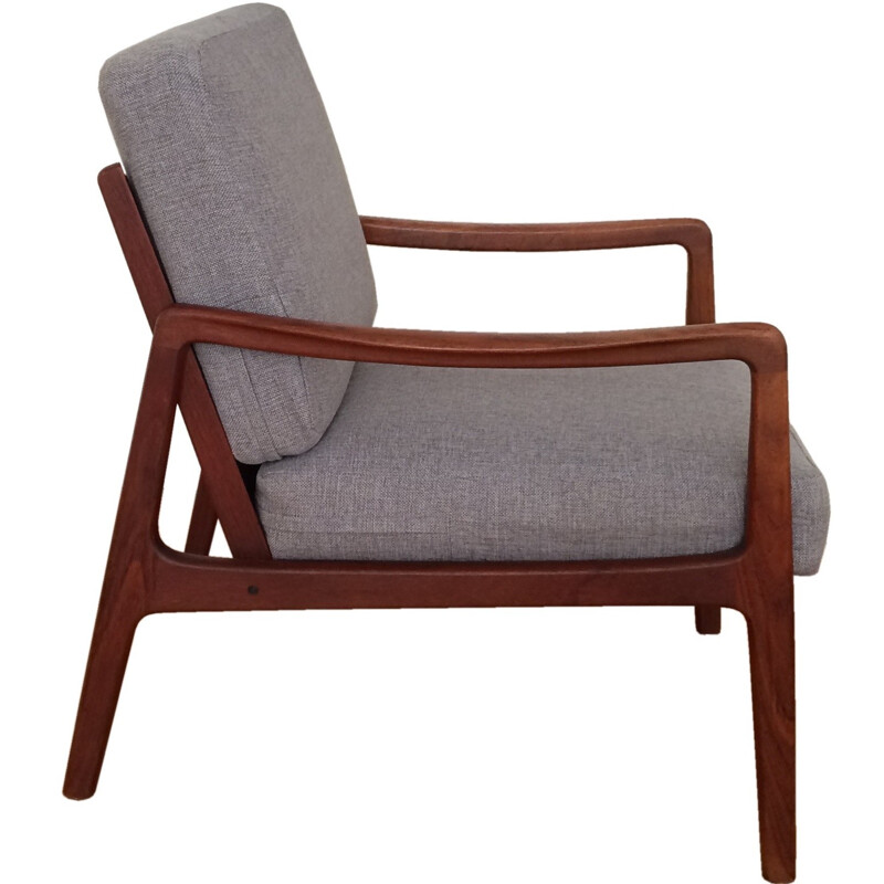 Fauteuil FD109 France & Søn scandinave en bois de teck, Ole WANSCHER - 1950