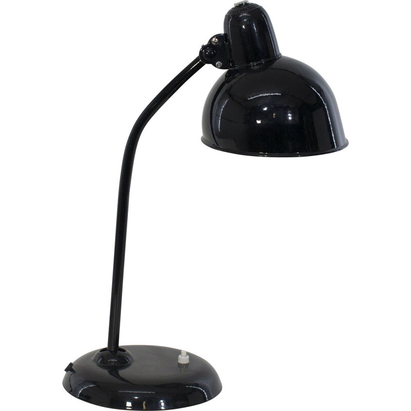 Vintage black steel desk lamp model 6556 "Christian Dell" from the Bauhaus in Weimar, 1930