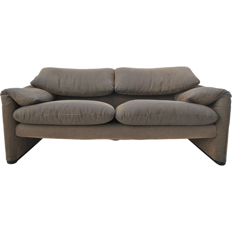 Vintage Maralunga sofa by Vico Magistretti for Cassina 1980s