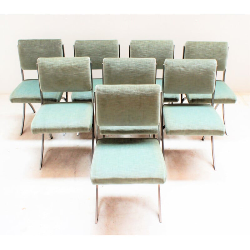 Lot de 8 chaises vintage de Paul Legeard