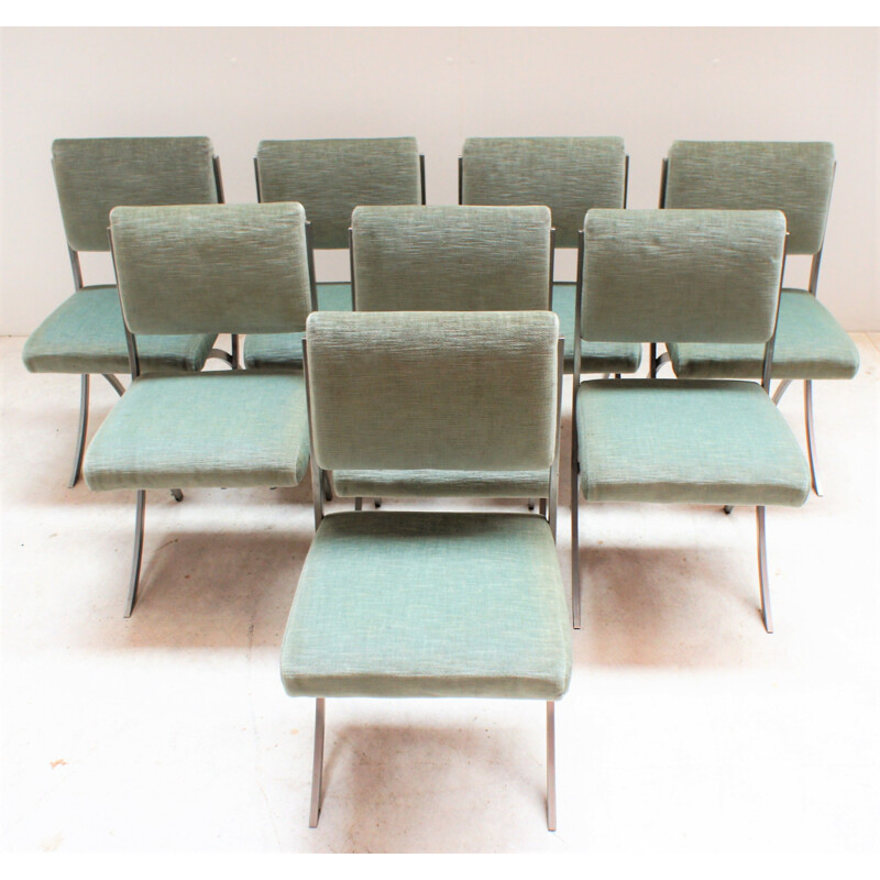 Set of 8 vintage chairs by Paul Legeard