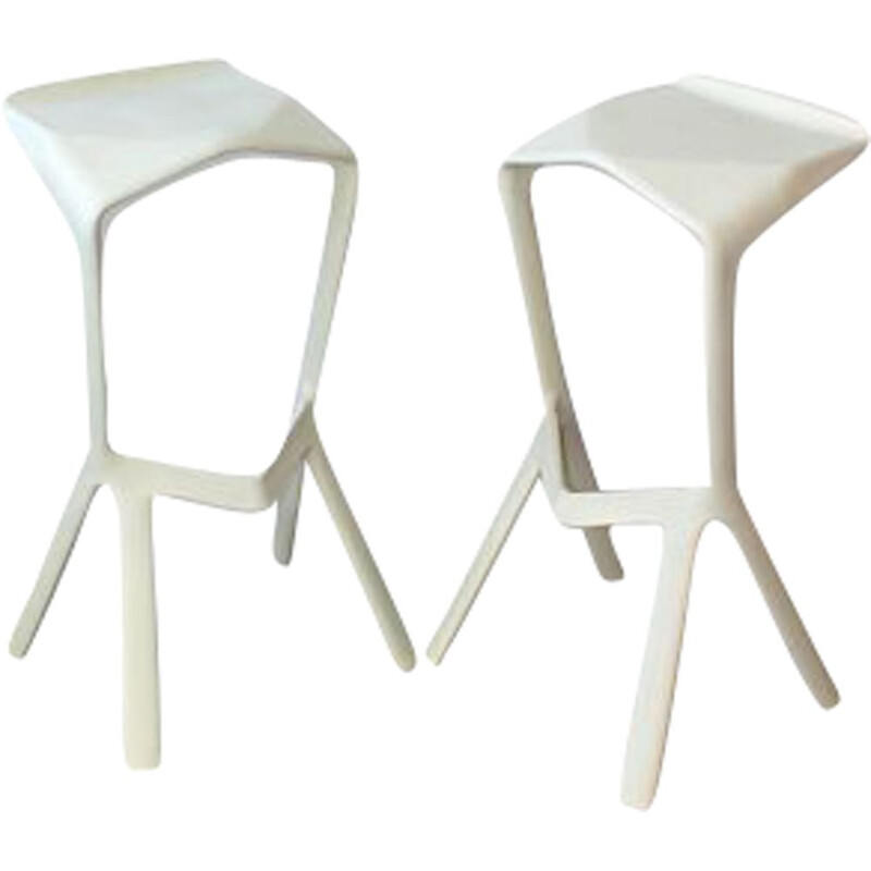 Pair of vintage Miura bar stools by Konstantin Grcic for Plank 2005s