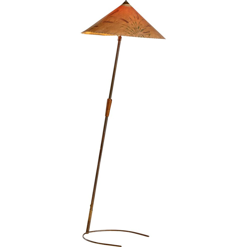 Lámpara de pie de latón vintage 1930