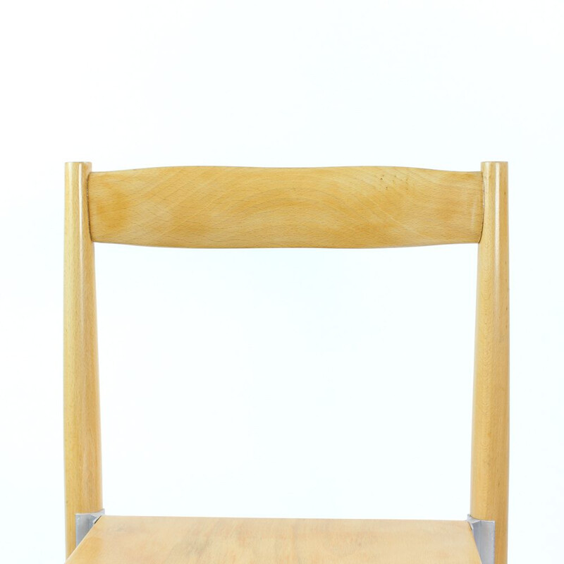 Vintage chair in wood by Miroslav Navratil, Czechoslovakia 1960s