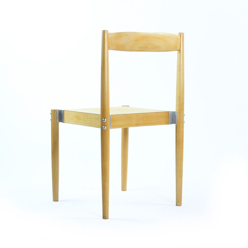 Vintage chair in wood by Miroslav Navratil, Czechoslovakia 1960s