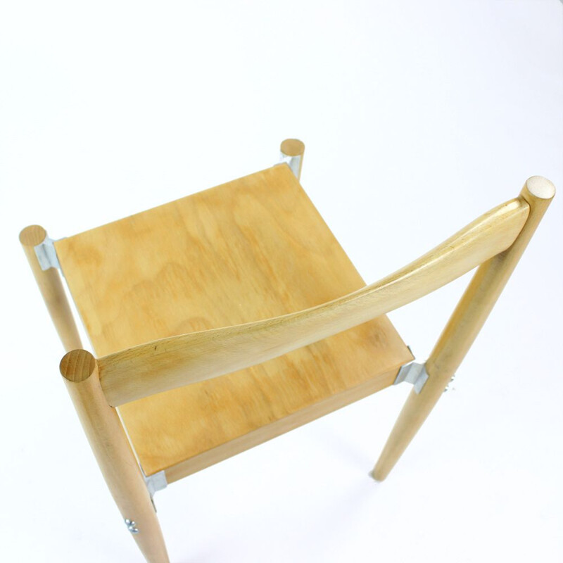 Vintage chair in wood by Miroslav Navratil, Czechoslovakia 1960s