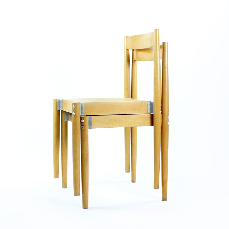 Vintage chair in wood by Miroslav Navratil, Czechoslovakia 1960s