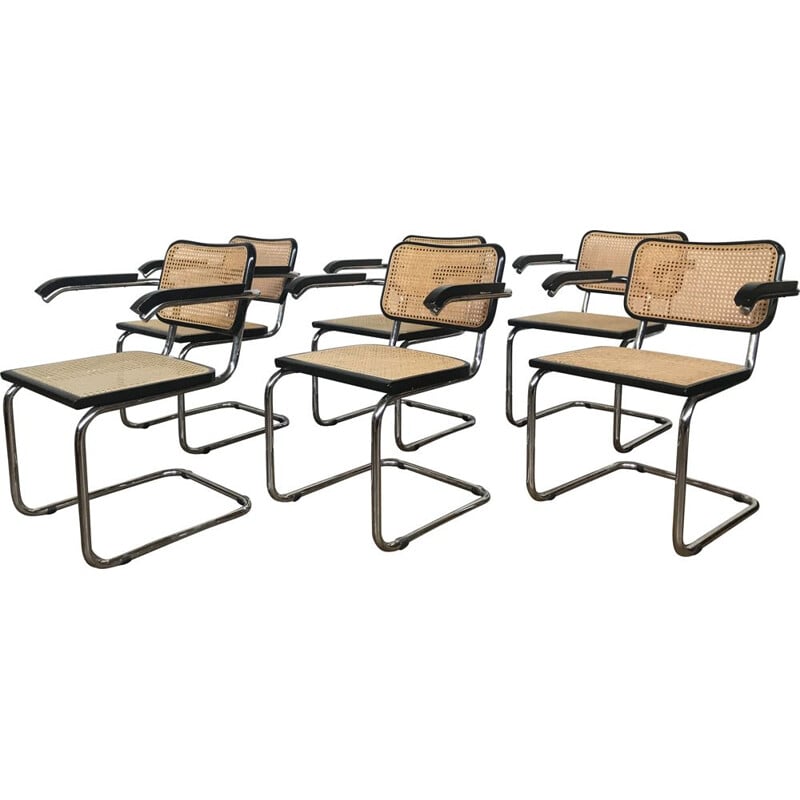 Set of 6 vintage s64 chairs by Marcel breuer, Italy 1970s