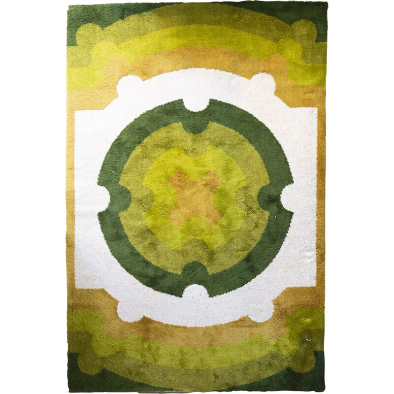 Vintage Green Reichel "Roset" Carpet