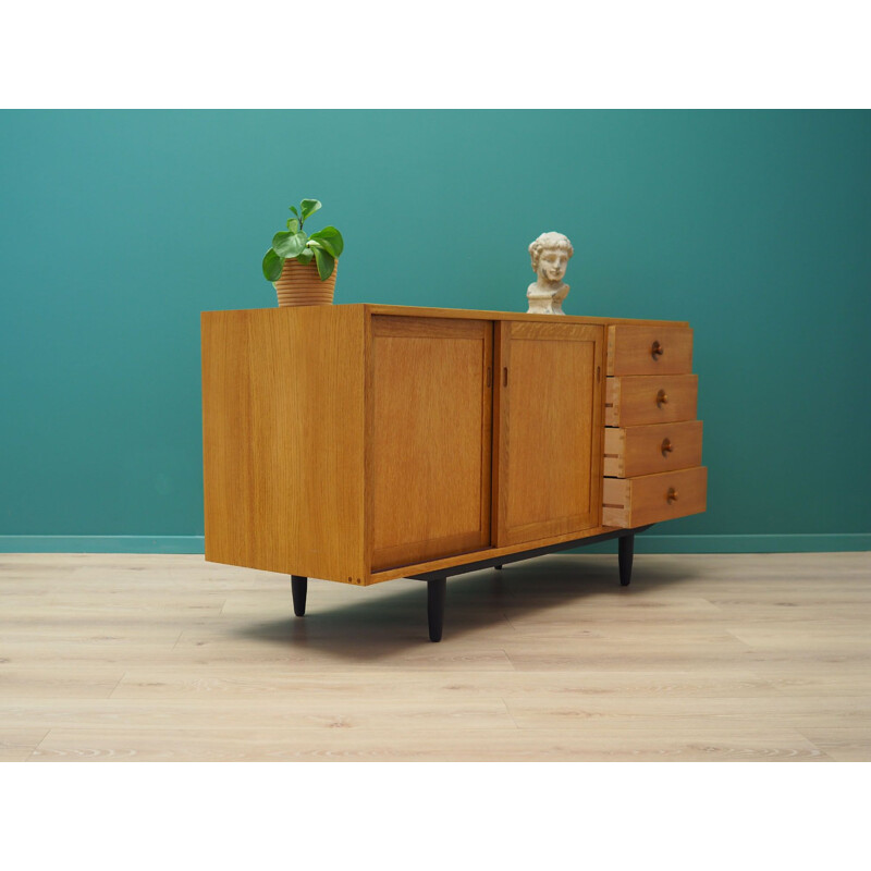 Vintage ash Sideboard by Hans J. Wegner & Ry Mobelfabrik, Danish 1970s