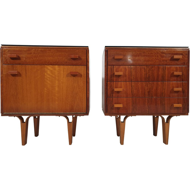 Pair of vintage Nightstands by Frantisek Mezulanik, Scandinavian 1970s