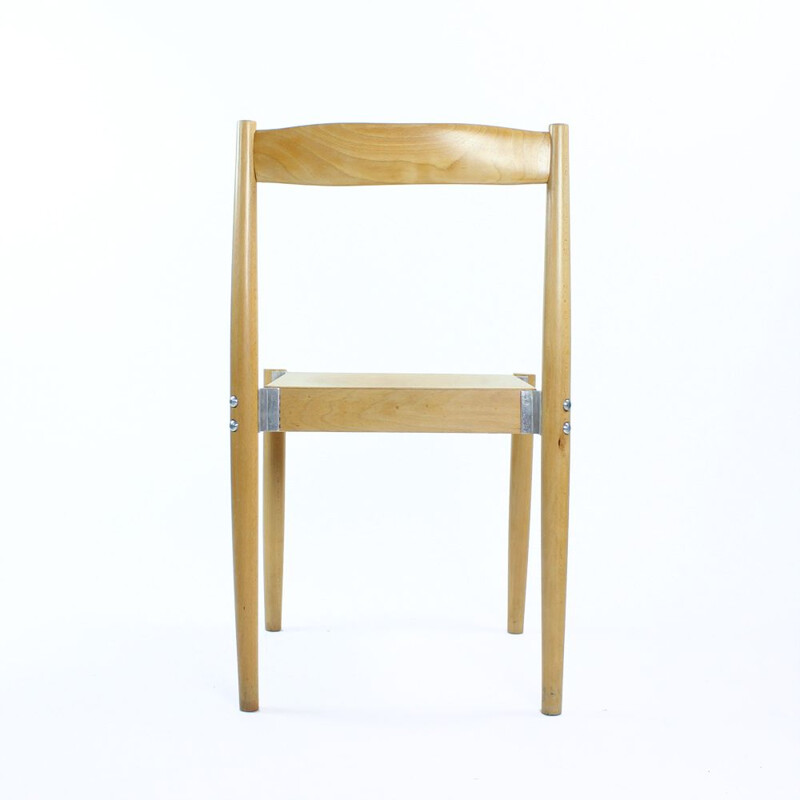 Vintage Wooden Chair By Miroslav Navratil For Bukoza, Czechoslovakia 1960s