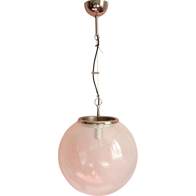 Vintage Globe hanglamp van Venini, Italië 1960