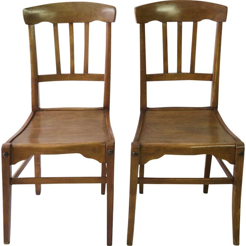 Pair of vintage bistro chairs Stella 1950s