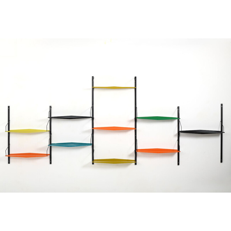 Vintage Poul Cadovius Ultra Shelf System Metal, Denmark 1960s