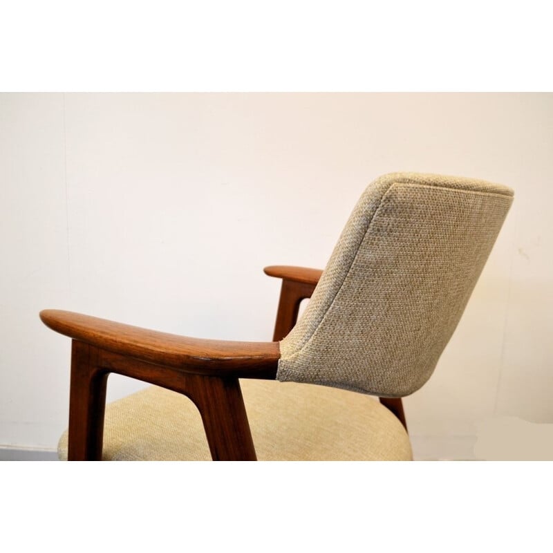 Set of 4 Hong Stolefabrik armchairs in teak, Erik KIRKEGAARD - 1960s