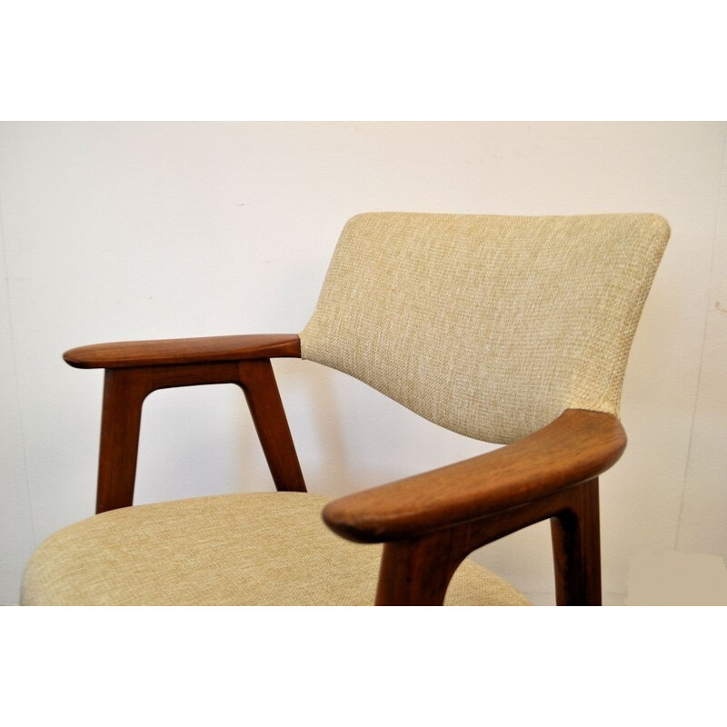 Set of 4 Hong Stolefabrik armchairs in teak, Erik KIRKEGAARD - 1960s