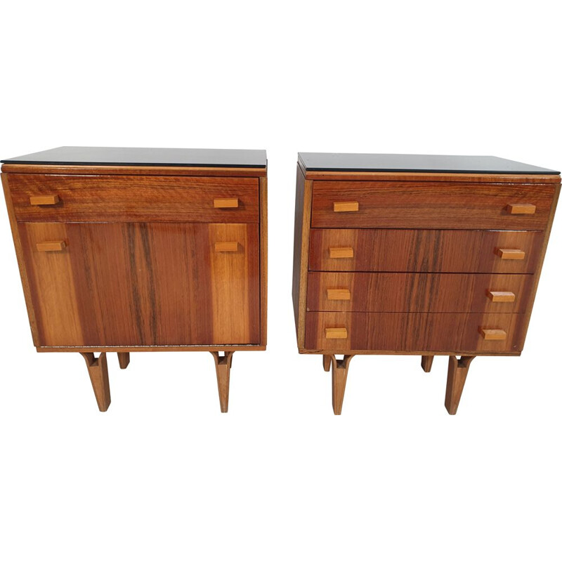 Pair of vintage Nightstands by Frantisek Mezulanik, Scandinavian 1970s