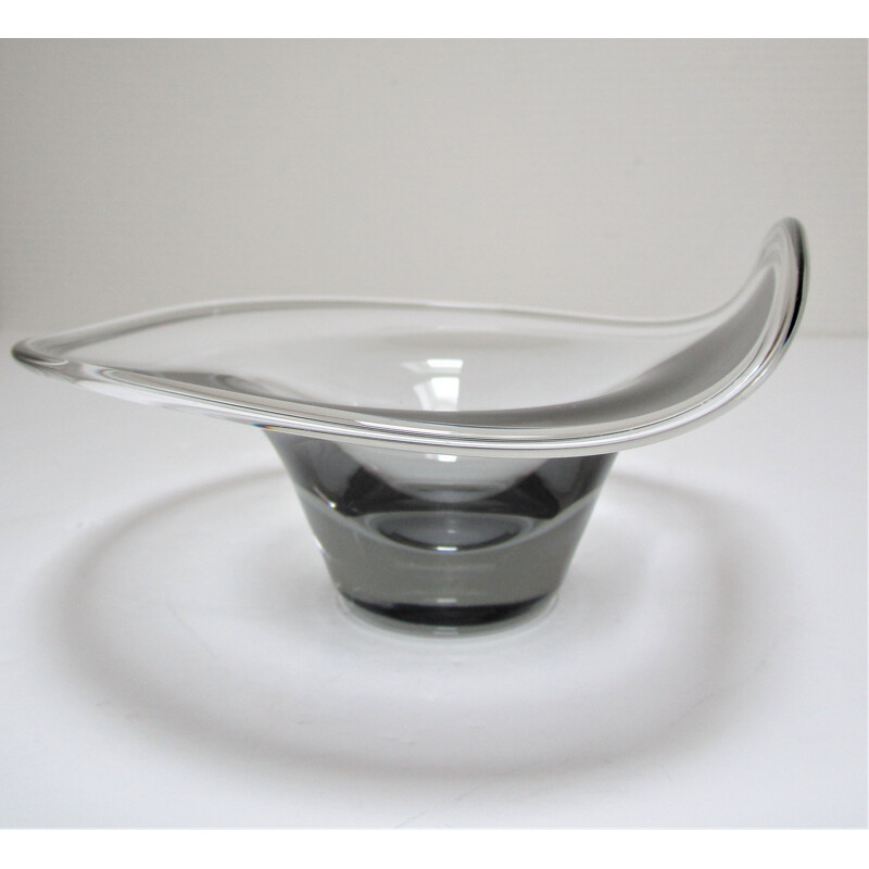 Vintage glass bowl Vicke Lindstrand for Kosta 1970s