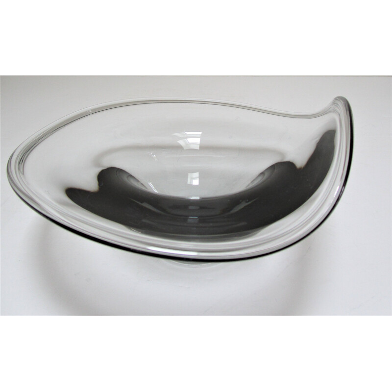 Vintage glass bowl Vicke Lindstrand for Kosta 1970s