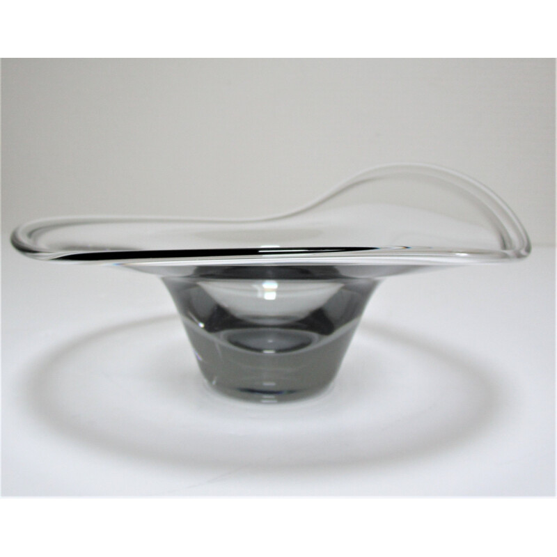 Vintage glass bowl Vicke Lindstrand for Kosta 1970s