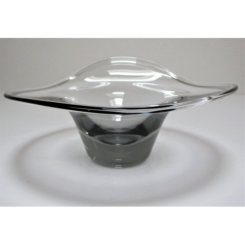 Vintage glass bowl Vicke Lindstrand for Kosta 1970s