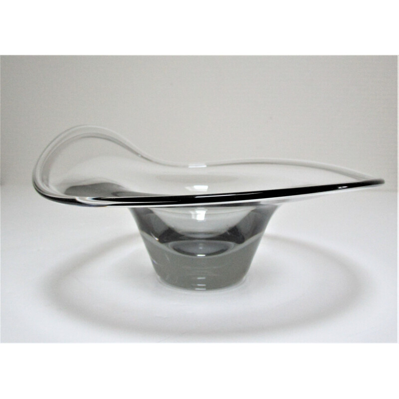 Vintage glass bowl Vicke Lindstrand for Kosta 1970s