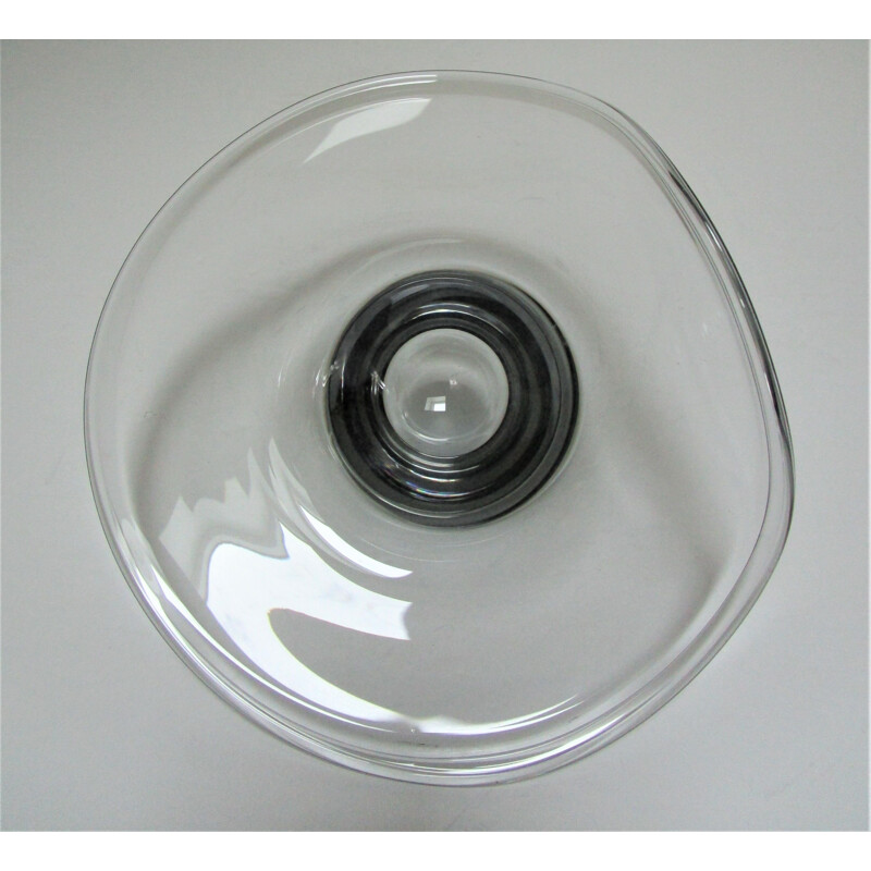 Vintage glass bowl Vicke Lindstrand for Kosta 1970s