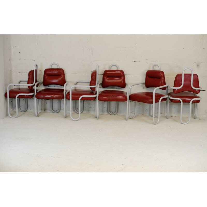 Set di 6 sedie vintage di Kwok Hoi Chan edizione Steiner, Francia 1970