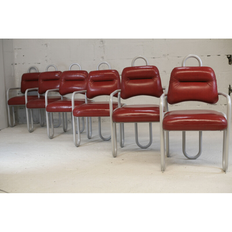 Set von 6 Vintage-Stühlen von Kwok Hoi Chan Edition Steiner, Frankreich 1970