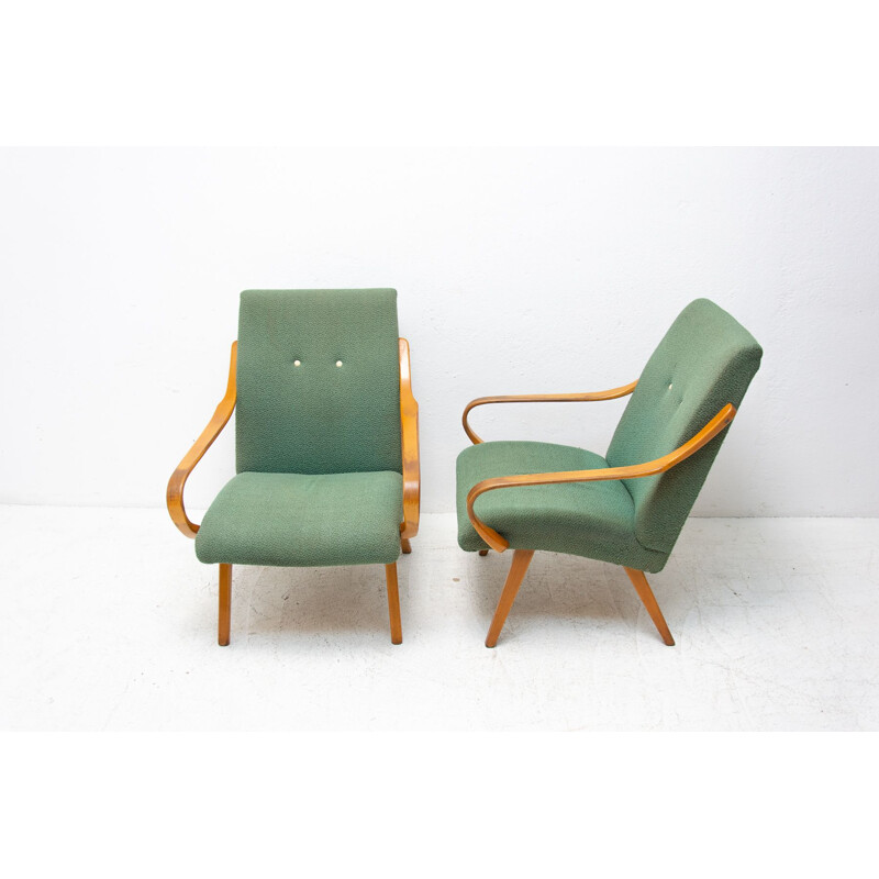 Pair of vintage armchairs by Jaroslav Šmídek for Jitona, Czechoslovakia 1960