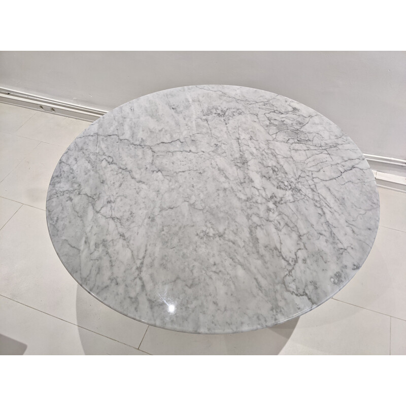 Table vintage en marbre de Carrare par Osvaldo Borsani pour Tecno 1960