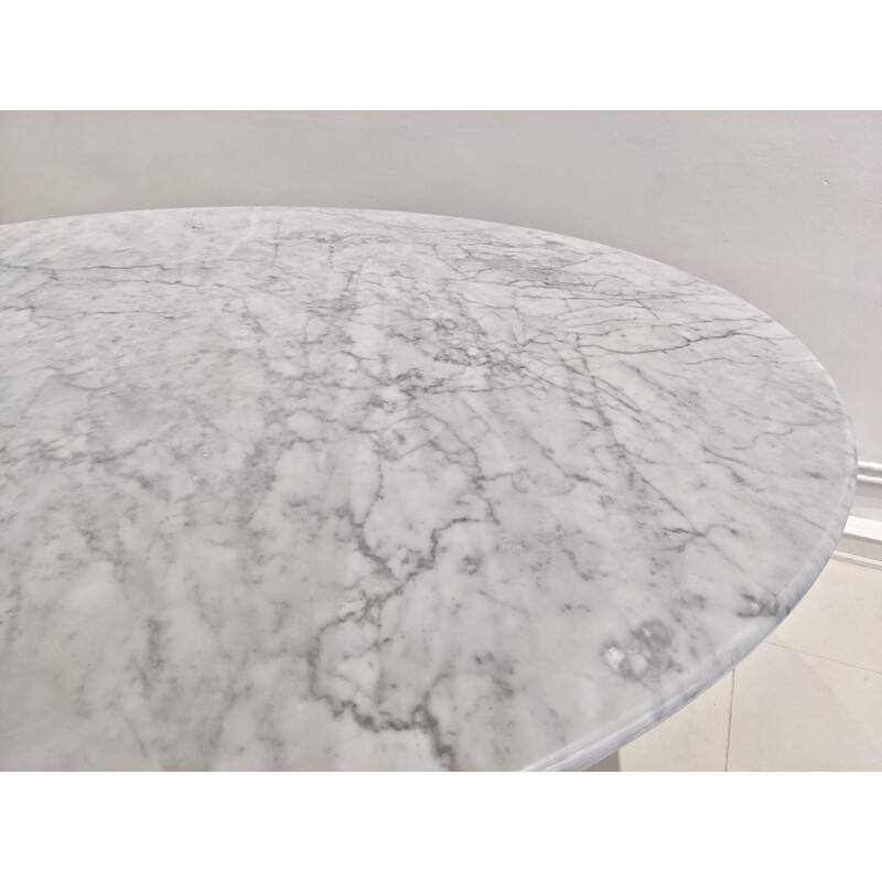 Table vintage en marbre de Carrare par Osvaldo Borsani pour Tecno 1960