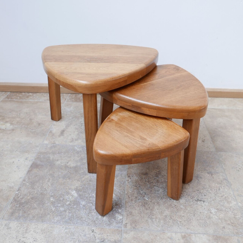 Lot de 3 tables gigognes vintage, France 1970