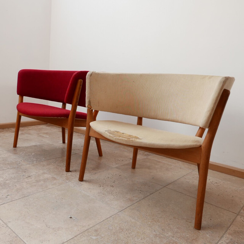 Pair of vintage ND-83 armchairs by Nanna Ditzel, Denmark 1952