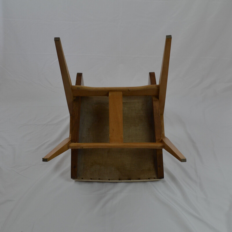 Paire de chaises vintage en hêtre de Maurice Pré