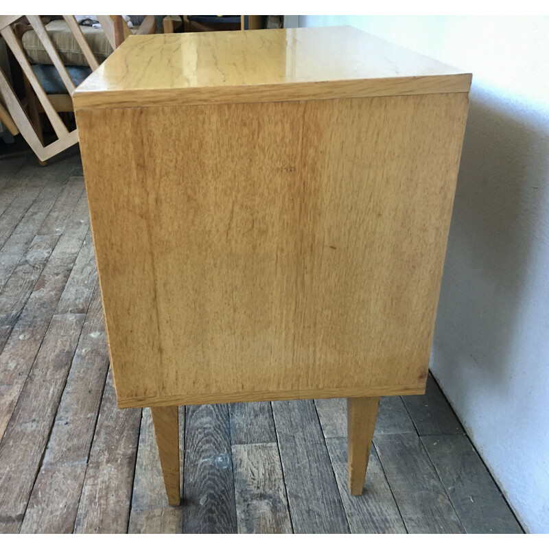 Pair of vintage bedside tables, French 1950s