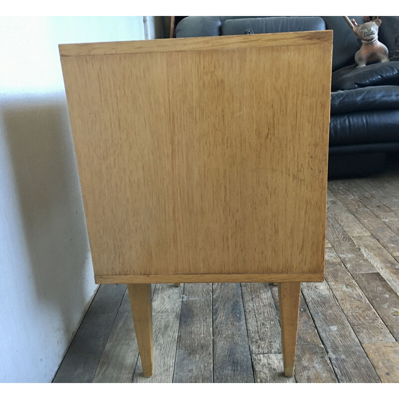 Pair of vintage bedside tables, French 1950s