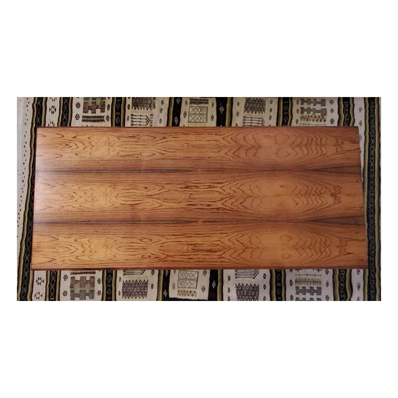 Mesa de centro vintage de madera maciza de Johannes Andersen, Dinamarca