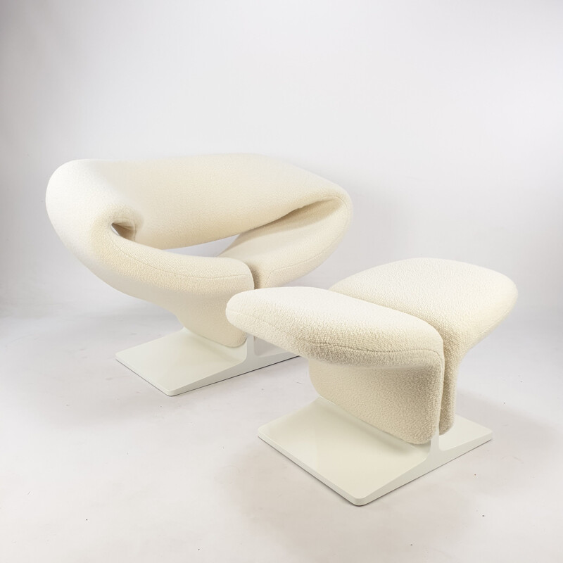 Vintage Ribbon Chair and Ottoman by Pierre Paulin for Artifort 1960s