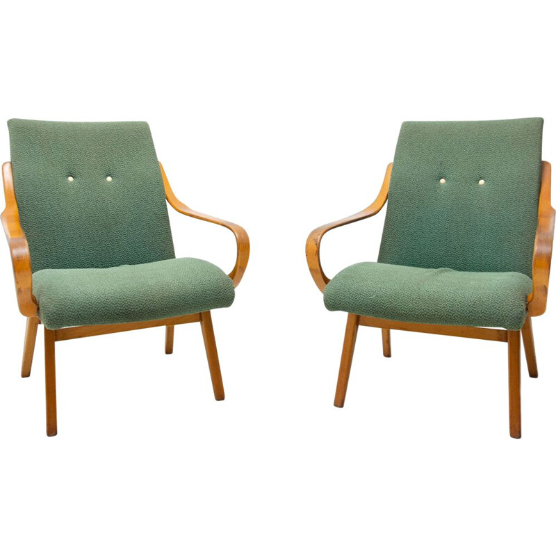 Pair of vintage armchairs by Jaroslav Šmídek for Jitona, Czechoslovakia 1960
