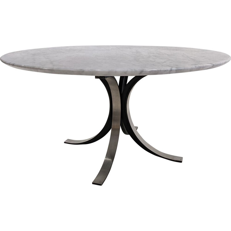 Vintage table in Carrara marble by Osvaldo Borsani for Tecno 1960