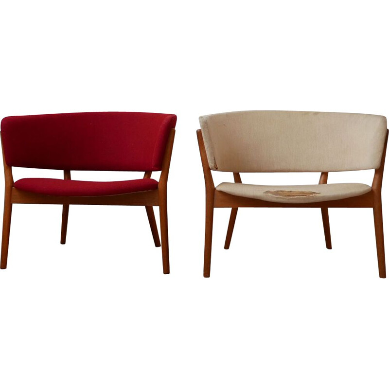 Pair of vintage ND-83 armchairs by Nanna Ditzel, Denmark 1952