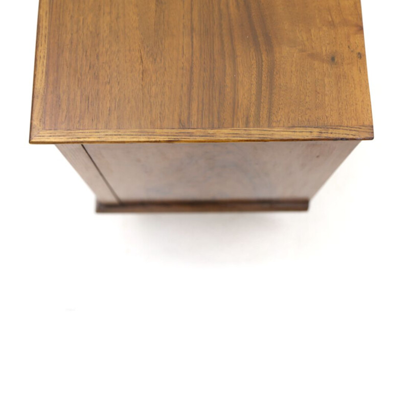 Par de mesas de cabeceira de madeira vintage, italiano 1950
