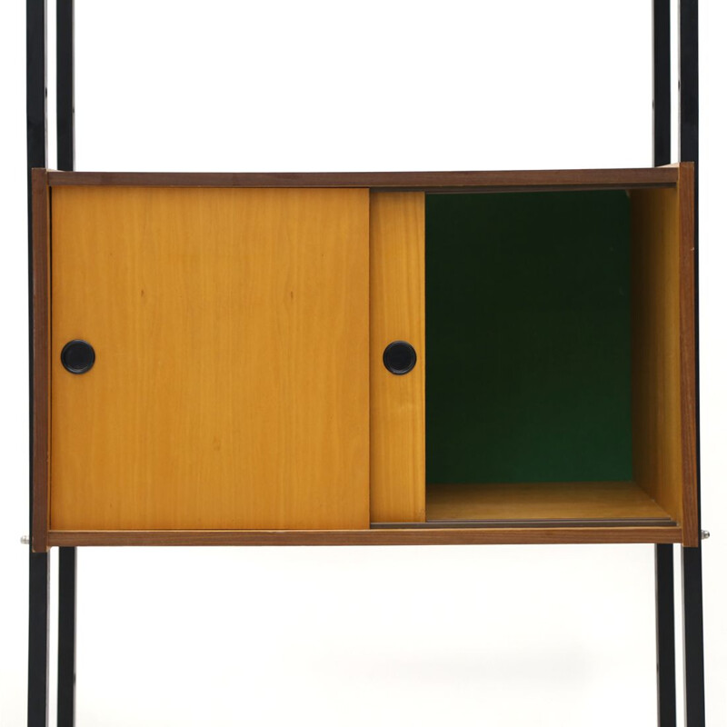 Vintage Bookcase with metal uprights, Italian 1960s
