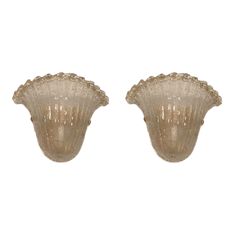 Pair of vintage Venetian Murano Sconces, UK 1960s