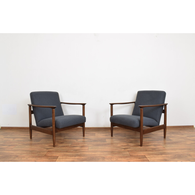 Pair of vintage Armchairs by Edmund Homa, Polish 1960s