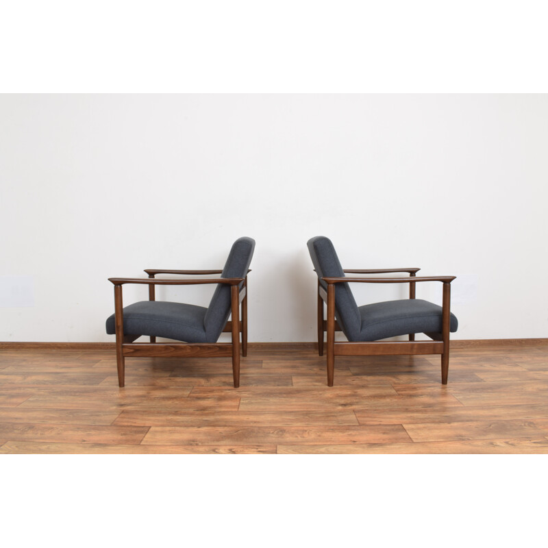 Pair of vintage Armchairs by Edmund Homa, Polish 1960s